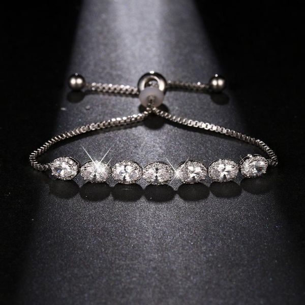 link, chain ekopdee classic fashion oval zircon bracelet bangle for women cubic zirconia adjustable bracelets wedding dinner party jewelry, Black
link, chain ekopdee classic fashion oval zircon bracelet bangle for women cubic zirconia adjustable bracelets wedding dinner party jewelry, Black