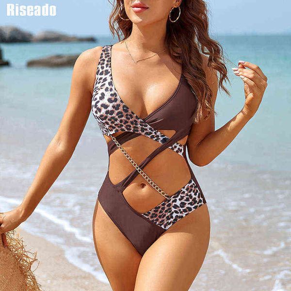 riseado leopard one piece swimsuit for women cut out monokini chain linked women's swimwear new u-back bodysuit summer, White;black
riseado leopard one piece swimsuit for women cut out monokini chain linked women's swimwear new u-back bodysuit summer, White;black