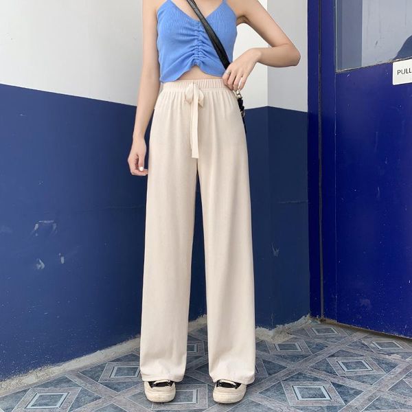women's pants & capris guuzyuviz summer korean elegant woman office trousers loose knitted wide for women solid les pantalon femmes, Black;white
women's pants & capris guuzyuviz summer korean elegant woman office trousers loose knitted wide for women solid les pantalon femmes, Black;white