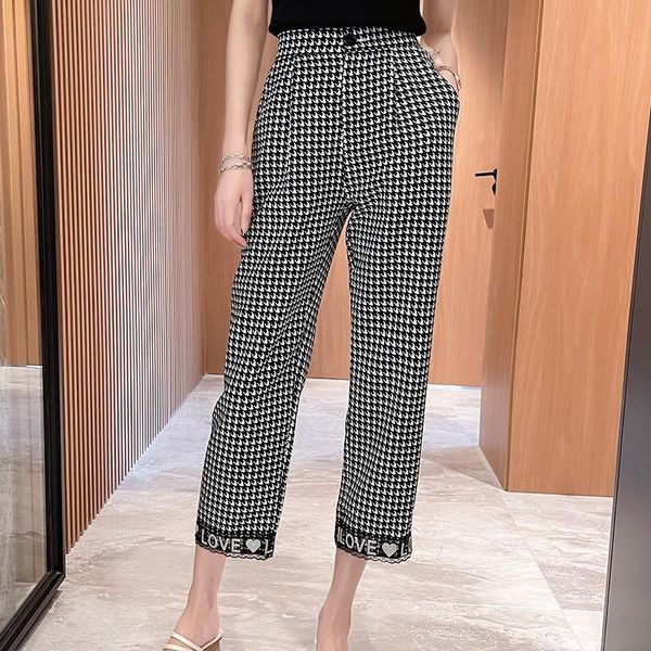 women's pants & capris casual summer women korean elastic high waist pockets plaid ankle lace patchwork houndstooth femme pantalon, Black;white
women's pants & capris casual summer women korean elastic high waist pockets plaid ankle lace patchwork houndstooth femme pantalon, Black;white