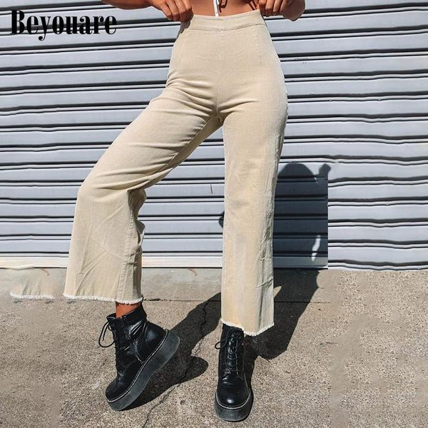 beyouare 2021 autumn corduroy ankle-length pant vintage women wide leg trouser elegant high waist female leisure pantalones women's pan, Black;white
beyouare 2021 autumn corduroy ankle-length pant vintage women wide leg trouser elegant high waist female leisure pantalones women's pan, Black;white