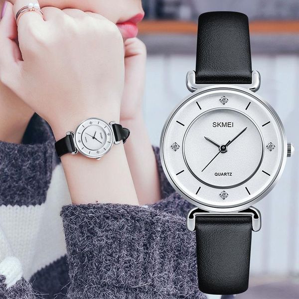 wristwatches skmei silver case women's watch black leather bracelet fashion ladies life waterproof quartz female reloj de mujer 1330, Slivery;brown
wristwatches skmei silver case women's watch black leather bracelet fashion ladies life waterproof quartz female reloj de mujer 1330, Slivery;brown