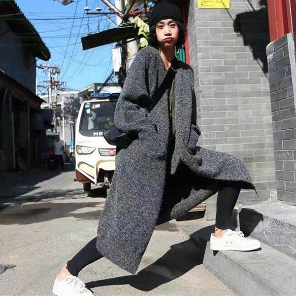 women's knits & tees v neck women long cardigan 2021 sleeve sweaters autumn winter knitted loose oversized jumper casual pull femme, White
women's knits & tees v neck women long cardigan 2021 sleeve sweaters autumn winter knitted loose oversized jumper casual pull femme, White