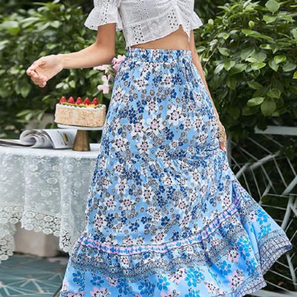 skirts retro chic hippie women skirt floral printed high elastic waist beach bohemian midi ladies a-line boho saia, Black
skirts retro chic hippie women skirt floral printed high elastic waist beach bohemian midi ladies a-line boho saia, Black