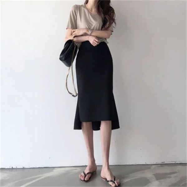 skirts black high waist irregular thin a-line medium long one-step split slim wrap hip fishtail skirt
skirts black high waist irregular thin a-line medium long one-step split slim wrap hip fishtail skirt