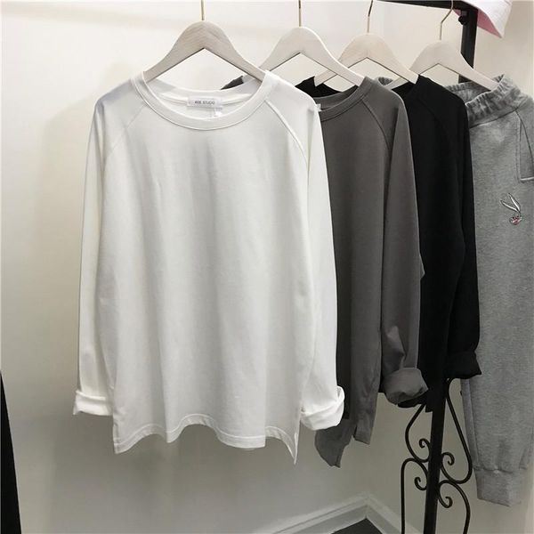 women's t-shirt women long sleevet shirts streetwear female oversized tee shirt harajuku, White
women's t-shirt women long sleevet shirts streetwear female oversized tee shirt harajuku, White