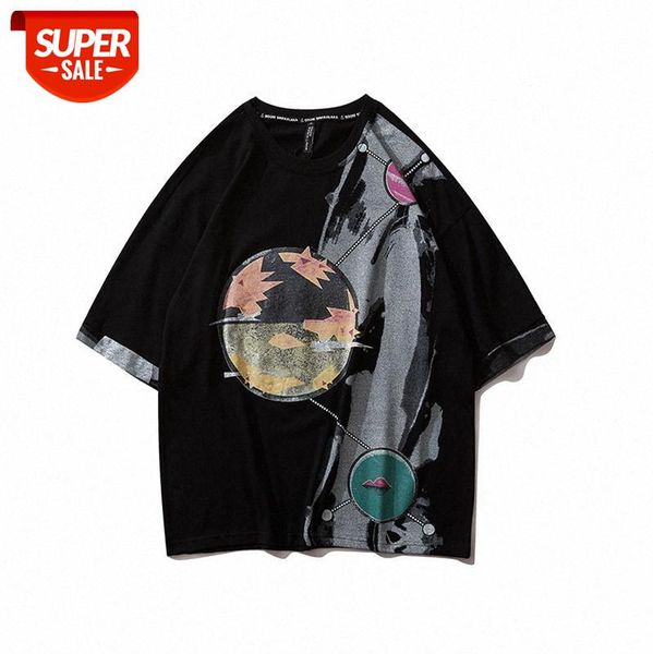european and american simple high street hip-hop t-shirt loose black white and abstract graffiti printing short-sleeved men #yx8f, White;black
european and american simple high street hip-hop t-shirt loose black white and abstract graffiti printing short-sleeved men #yx8f, White;black