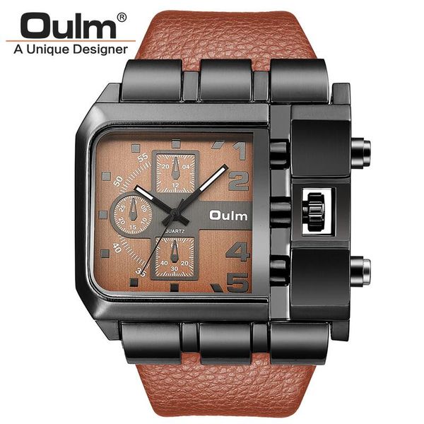 wristwatches oulm 3364 men watches leather strap waterproof sport quartz chronograph military watch clock relogio masculino, Slivery;brown
wristwatches oulm 3364 men watches leather strap waterproof sport quartz chronograph military watch clock relogio masculino, Slivery;brown