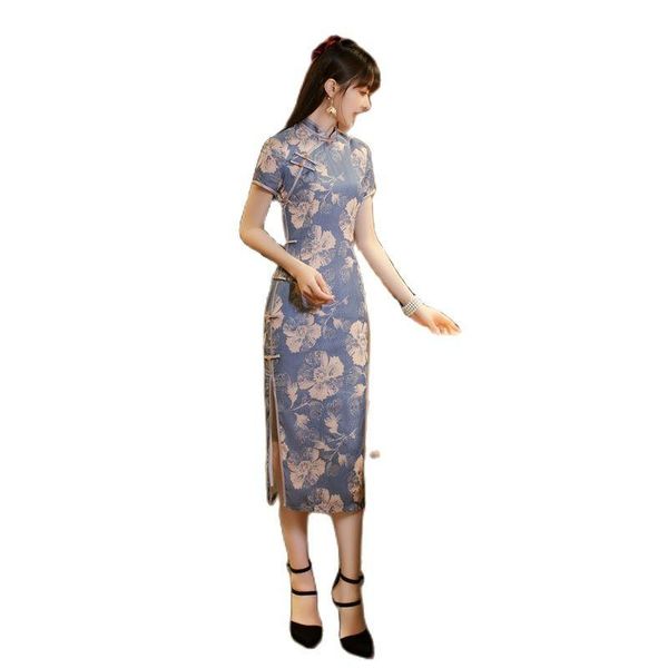 ethnic clothing spring and summer improved cheongsam dress retro elegant girl lansheng flower bone erosion light ripe chinese style long ski, Red
ethnic clothing spring and summer improved cheongsam dress retro elegant girl lansheng flower bone erosion light ripe chinese style long ski, Red