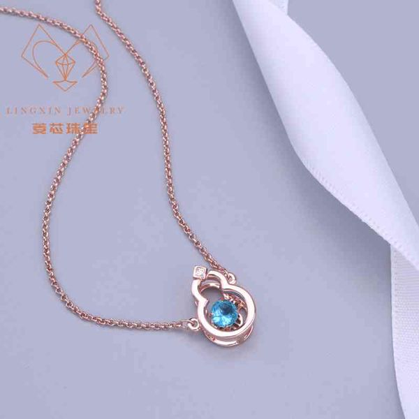the new shi's beating heart gourd necklace female swarovski element leaping crystal clavicle chain merchant, Silver
the new shi's beating heart gourd necklace female swarovski element leaping crystal clavicle chain merchant, Silver