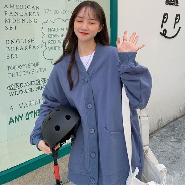 women's knits & tees american-style vintage cardigan jacket spring and autumn thin loose korean style boyfriend idle, White
women's knits & tees american-style vintage cardigan jacket spring and autumn thin loose korean style boyfriend idle, White