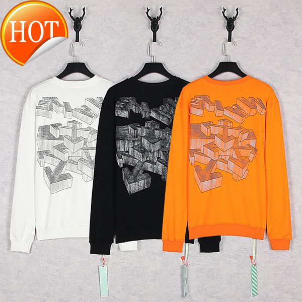 off fashion brand men's and women's arrow printed sweater ow european loose round neck thin bottomed jacket, Black
off fashion brand men's and women's arrow printed sweater ow european loose round neck thin bottomed jacket, Black