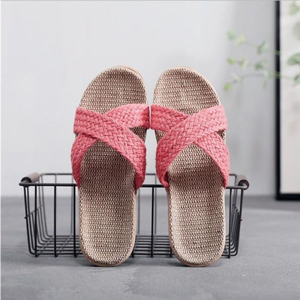 slippers summer women flax casual flat sandals bathroom home beach open-toed cross belt outdoor shoes, Black
slippers summer women flax casual flat sandals bathroom home beach open-toed cross belt outdoor shoes, Black