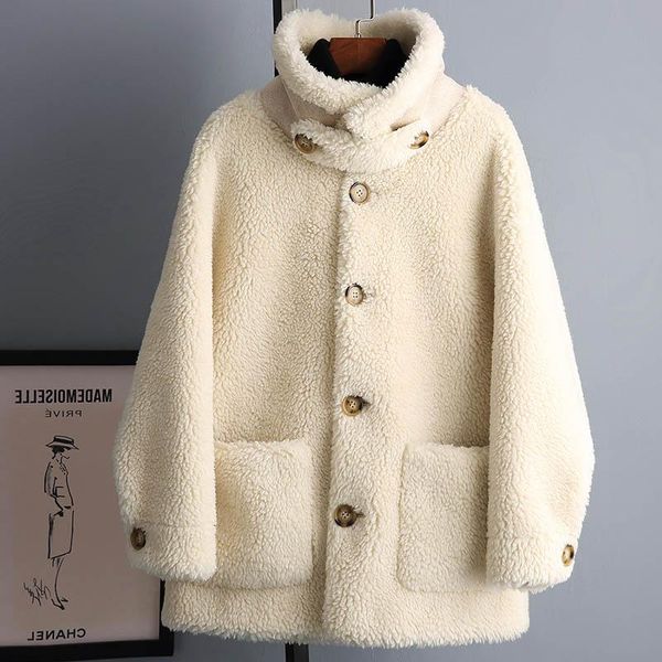 women's fur & faux 2021 autumn winter real/genuine composite shearling lamb coat women wool with suede leather liner a094, Black
women's fur & faux 2021 autumn winter real/genuine composite shearling lamb coat women wool with suede leather liner a094, Black