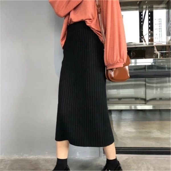 skirts 2021 autumn winter female black knitting split pencil high waist girls simple bottoms slim clothing women zz416
skirts 2021 autumn winter female black knitting split pencil high waist girls simple bottoms slim clothing women zz416