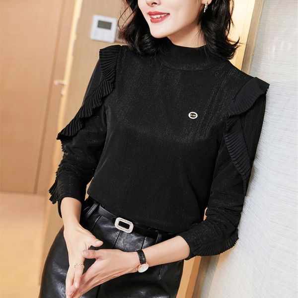 women's blouses & shirts blouse women winter 2021 fashion office lady korea style ruffles patchwork long sleeve solid blusas womens an, White
women's blouses & shirts blouse women winter 2021 fashion office lady korea style ruffles patchwork long sleeve solid blusas womens an, White