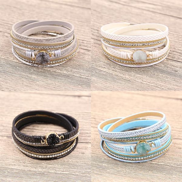 tennis strathspey multilayer leather bracelet for women vintage rhinestone bracelets handmade druzy stone black/white 2021, Golden;silver
tennis strathspey multilayer leather bracelet for women vintage rhinestone bracelets handmade druzy stone black/white 2021, Golden;silver