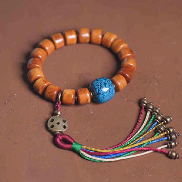 smoked beef bone color tassel bracelet men's national characteristics literary and artistic dance jewelry single ring, Golden;silver
smoked beef bone color tassel bracelet men's national characteristics literary and artistic dance jewelry single ring, Golden;silver