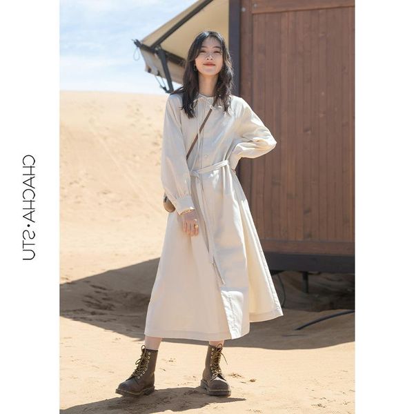casual dresses elegant retro french dress waist trimming lace up niche design long sleeve women's autumn slimming, Black;gray
casual dresses elegant retro french dress waist trimming lace up niche design long sleeve women's autumn slimming, Black;gray