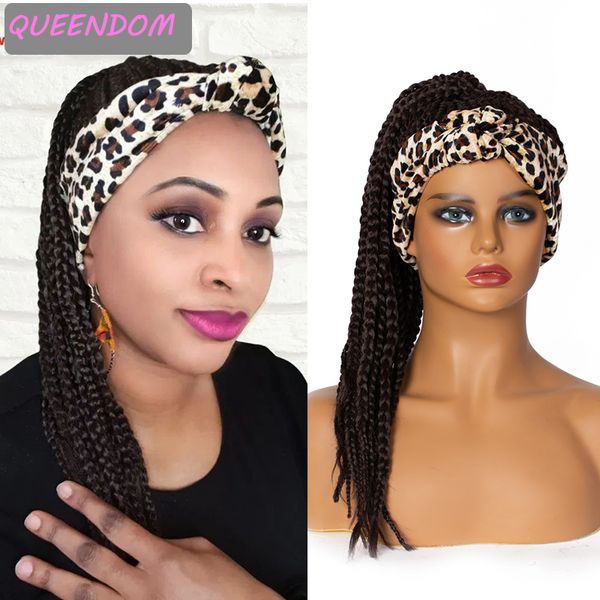 box braid headband wig brown box braids head wrap wigs for women natural heat resistant synthetic braided orange wig with turban, Black
box braid headband wig brown box braids head wrap wigs for women natural heat resistant synthetic braided orange wig with turban, Black