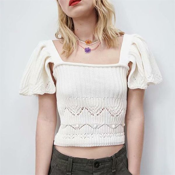 za spring autumn hollow out knitted sweater women square collar loose butterfly sleeve pullovers knitting jumper 210422, White;black
za spring autumn hollow out knitted sweater women square collar loose butterfly sleeve pullovers knitting jumper 210422, White;black