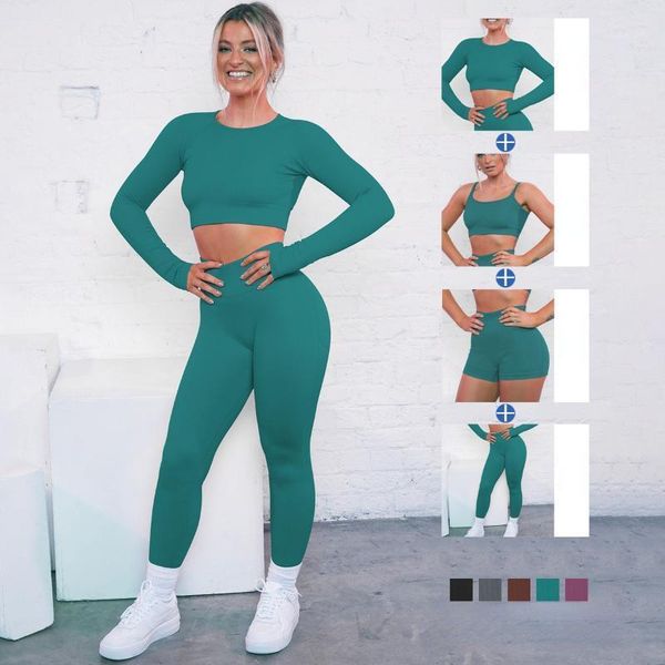 yoga outfit women seamless two piece workout gym set 2pcs solid fitness sports suits booty leggings long sleeve crop sport wear clothes
yoga outfit women seamless two piece workout gym set 2pcs solid fitness sports suits booty leggings long sleeve crop sport wear clothes