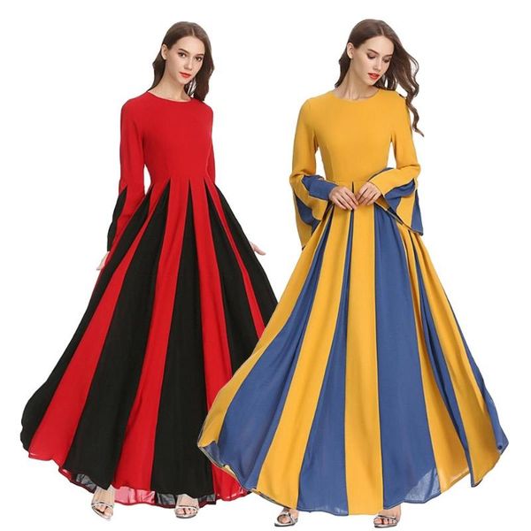 casual dresses fashion women long maxi dress bell sleeve ankle-length chiffon high waist muslim abaya patchwork clothing kaftan, Black;gray
casual dresses fashion women long maxi dress bell sleeve ankle-length chiffon high waist muslim abaya patchwork clothing kaftan, Black;gray