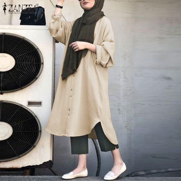 vintage solid long shirts women's autumn blouse 2021 sleeve blusas female button plus size tunic muslim robe blouses &, White
vintage solid long shirts women's autumn blouse 2021 sleeve blusas female button plus size tunic muslim robe blouses &, White
