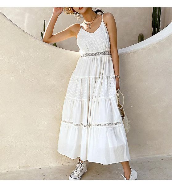 casual dresses 2021 summer women's cotton midi dress hollow out embroidery white slim strapless holiday lace boho vestidos, Black;gray
casual dresses 2021 summer women's cotton midi dress hollow out embroidery white slim strapless holiday lace boho vestidos, Black;gray