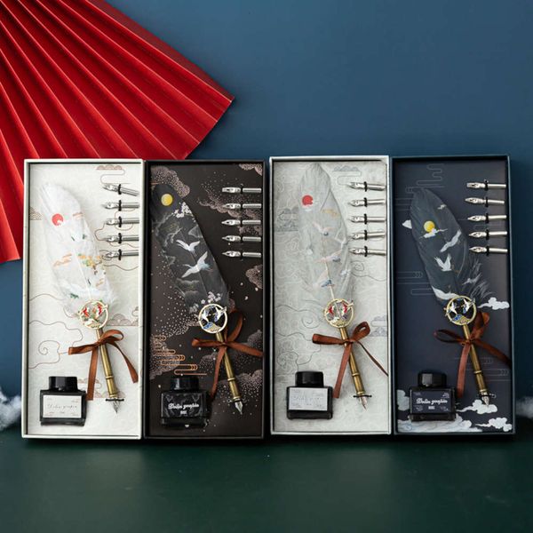 the pen guihelaixi students practice calligraphy with quill dipped in water pen to give gifts men and women practical suit gift box
the pen guihelaixi students practice calligraphy with quill dipped in water pen to give gifts men and women practical suit gift box