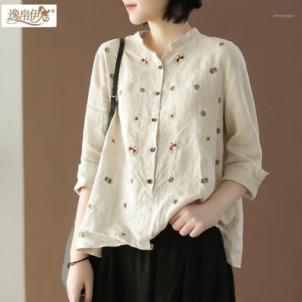 women's blouses & shirts women blouse retro cotton embroidered autumn loose oversized long sleeves shirt casual blusas ropa de mujer, White
women's blouses & shirts women blouse retro cotton embroidered autumn loose oversized long sleeves shirt casual blusas ropa de mujer, White