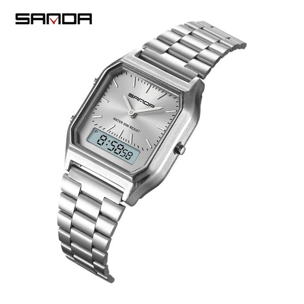 wristwatches fashion sanda military sports watches waterproof mens clock electronic led digital watch men relogio masculino, Slivery;brown
wristwatches fashion sanda military sports watches waterproof mens clock electronic led digital watch men relogio masculino, Slivery;brown