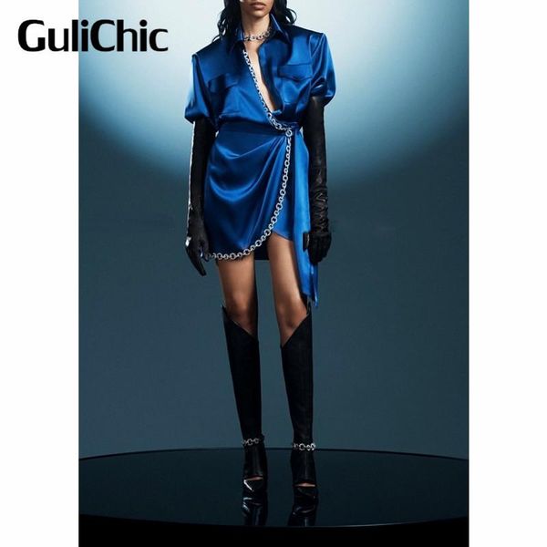 casual dresses 9.6 gulichic women fashion temperament rhinestone chain shoulder pad side lace-up banquet mini dress, Black;gray
casual dresses 9.6 gulichic women fashion temperament rhinestone chain shoulder pad side lace-up banquet mini dress, Black;gray
