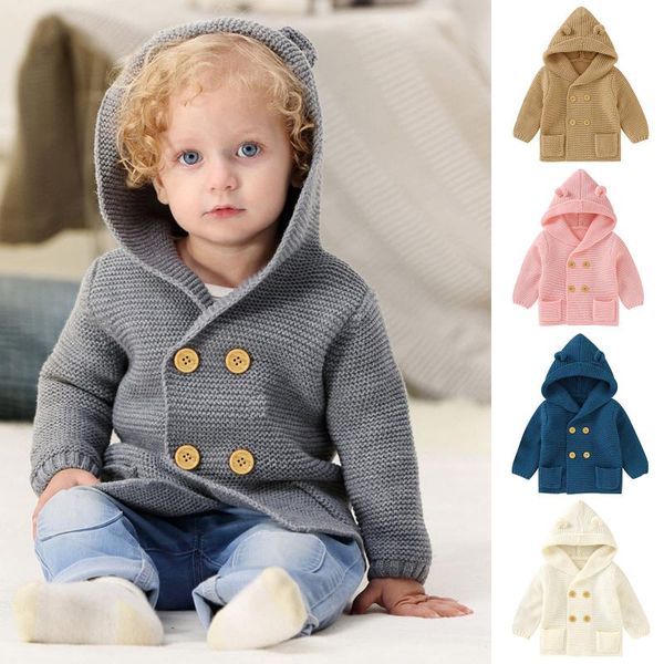 jackets toddler baby boys girls jacket ears hooded knitted warm coat kids clothes for borns outerwear, Blue;gray
jackets toddler baby boys girls jacket ears hooded knitted warm coat kids clothes for borns outerwear, Blue;gray