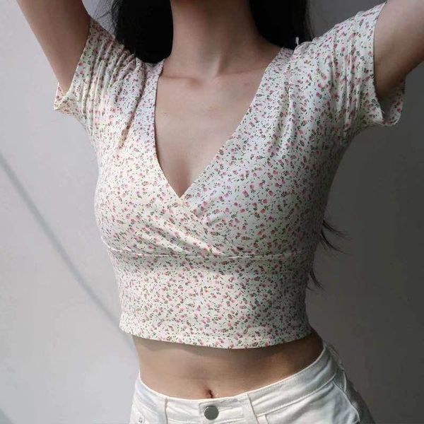 women's t-shirt summer womens t-shirts slim fit casual floral short sleeve v-neck tee, White
women's t-shirt summer womens t-shirts slim fit casual floral short sleeve v-neck tee, White
