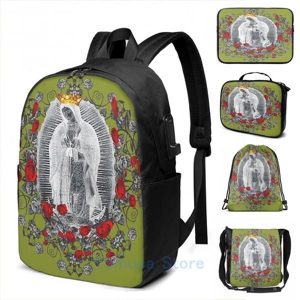 backpack graphic print our lady of guadalupe virgin mary virgen maria mexico mexican usb charge men school travel lapbag
backpack graphic print our lady of guadalupe virgin mary virgen maria mexico mexican usb charge men school travel lapbag