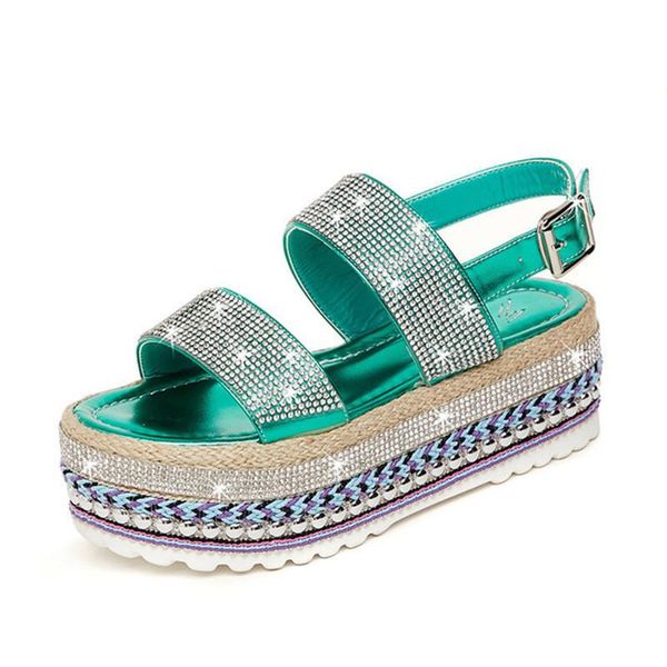 fashionable water drill sandal female 20 summer thick bottom grass plait outside wear recreational sponge cake sandals, Black
fashionable water drill sandal female 20 summer thick bottom grass plait outside wear recreational sponge cake sandals, Black