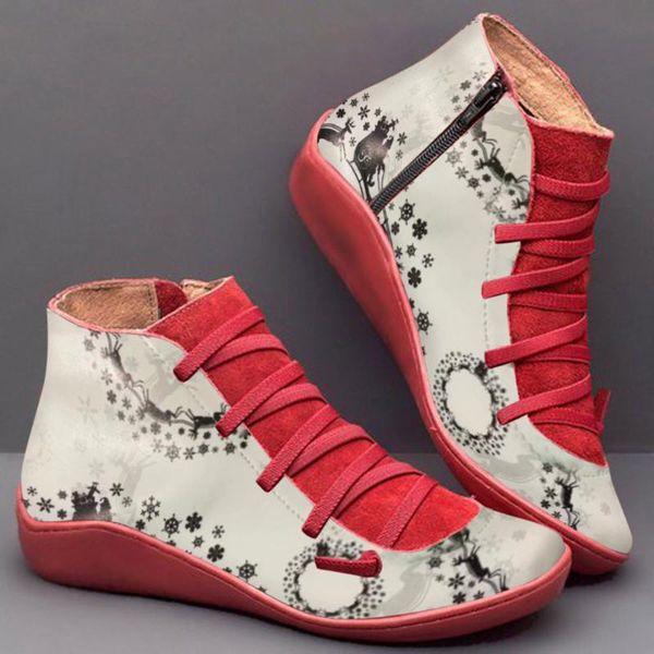 boots christmas red zipperwinter women fashion flat leather retro lace-up side round toe shoe casual, Black
boots christmas red zipperwinter women fashion flat leather retro lace-up side round toe shoe casual, Black