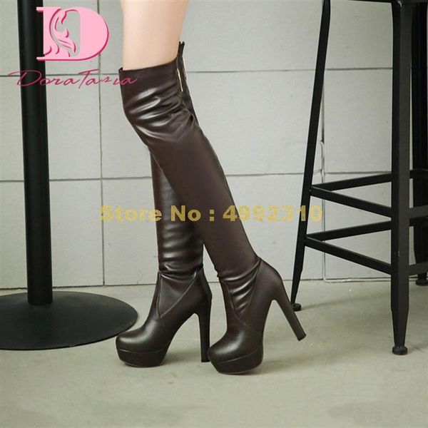 boots female over the knee round toe platform thick high heels thigh women autumn zip shoes, Black
boots female over the knee round toe platform thick high heels thigh women autumn zip shoes, Black