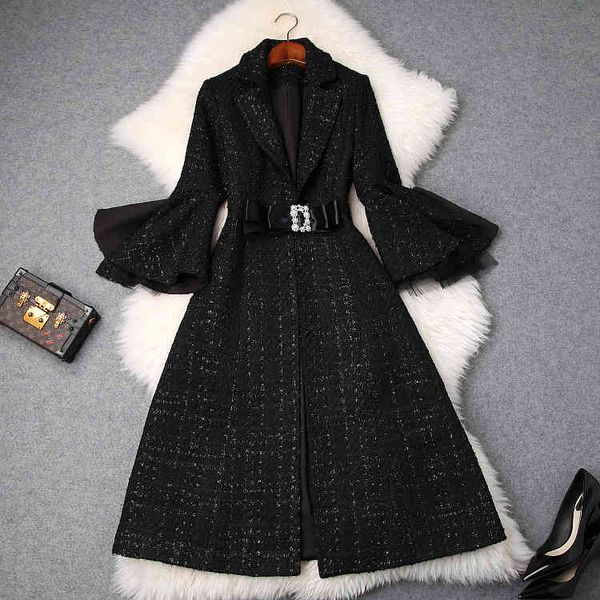leather european and american women's winter clothing nine points the horn sleeve bowknot tweed coats aw0d, Black
leather european and american women's winter clothing nine points the horn sleeve bowknot tweed coats aw0d, Black