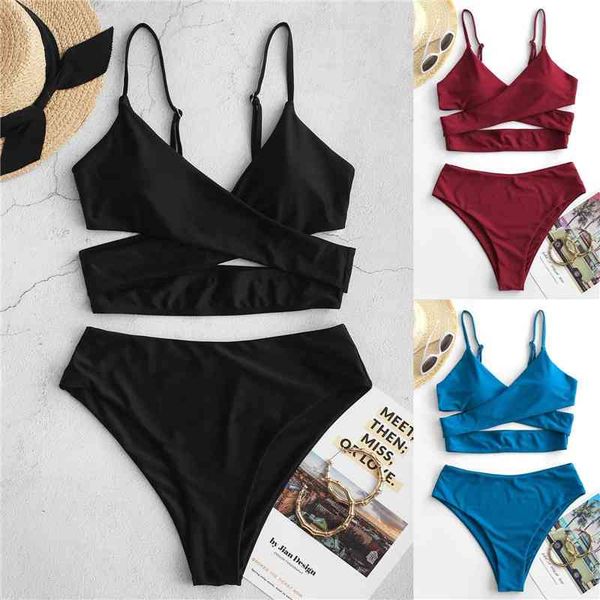 women's bandage bikini black high waisted tummy control swimwear brazilian lady two piece swimsuit tankini biquini so0068, White;black
women's bandage bikini black high waisted tummy control swimwear brazilian lady two piece swimsuit tankini biquini so0068, White;black