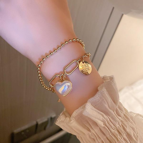 charm bracelets origin summer trendy white color pearl love heart for women layers gold coin beaded chains bracelet accessories, Golden;silver
charm bracelets origin summer trendy white color pearl love heart for women layers gold coin beaded chains bracelet accessories, Golden;silver