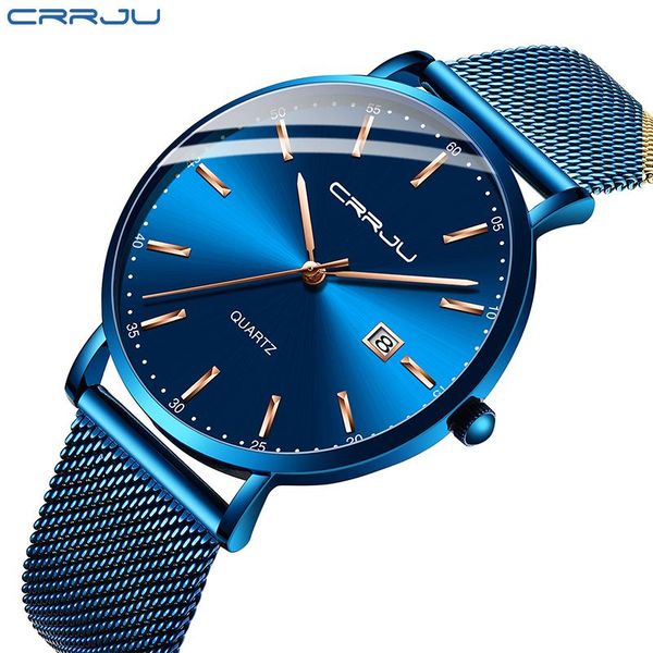 wristwatches crrju fashion blue mens watches clock sports stainless steel waterproof quartz watch men relogio masculino, Slivery;brown
wristwatches crrju fashion blue mens watches clock sports stainless steel waterproof quartz watch men relogio masculino, Slivery;brown