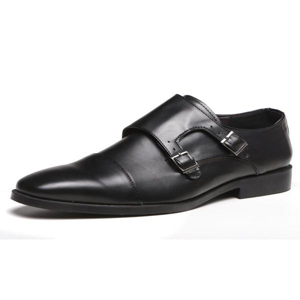 mens dress shoes fashion autumn formal buckle pu leather male footwear business casual pointed toe low heel man loafers, Black
mens dress shoes fashion autumn formal buckle pu leather male footwear business casual pointed toe low heel man loafers, Black