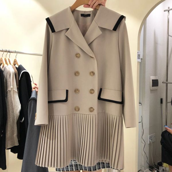 spring female slim casual notched collar panelled long sleeve minimalist pleated hem a-line blazer dress 8y120 210510, Black;gray
spring female slim casual notched collar panelled long sleeve minimalist pleated hem a-line blazer dress 8y120 210510, Black;gray