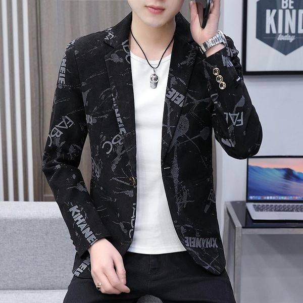 casual nightclub single breasted suit men's korea slim trend business party jacket button young coat clothes suits & blazers, White;black
casual nightclub single breasted suit men's korea slim trend business party jacket button young coat clothes suits & blazers, White;black