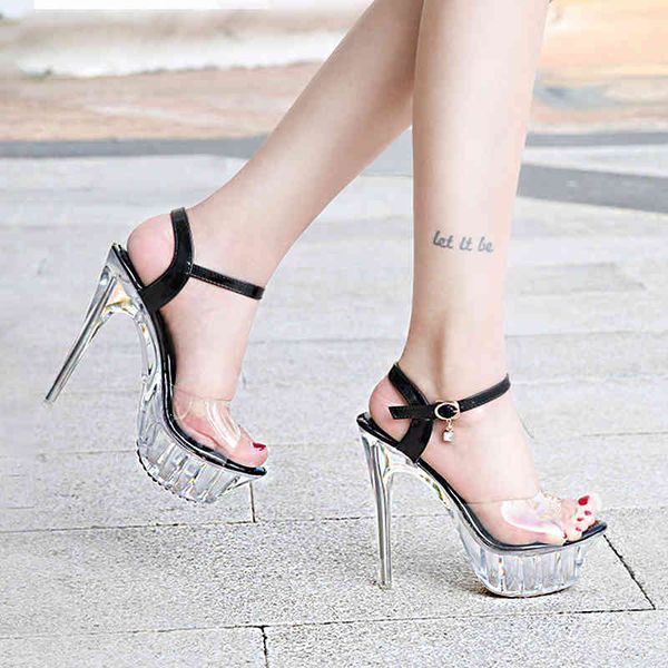 sandals summer new fashion buckle fish mouth women's transparent thick-soled stilettos pg5c, Black
sandals summer new fashion buckle fish mouth women's transparent thick-soled stilettos pg5c, Black