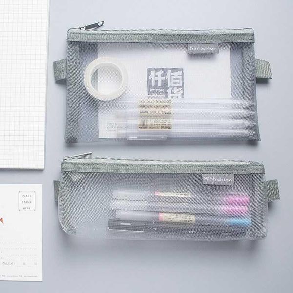pencil bags case transparent mesh school bag capacity nylon pen for kid gift office supplies creative papeterie
pencil bags case transparent mesh school bag capacity nylon pen for kid gift office supplies creative papeterie