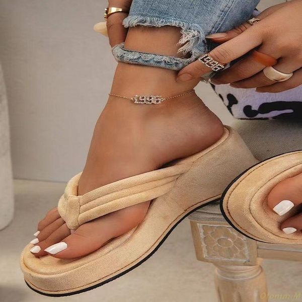 slippers women clip toe sandals shoes wedge platform fashion dress high heels female flip flops casual, Black
slippers women clip toe sandals shoes wedge platform fashion dress high heels female flip flops casual, Black