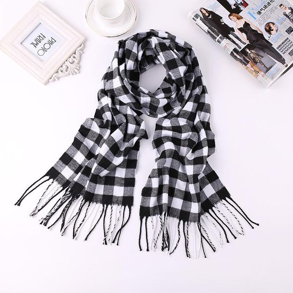 scarves plaid scarf classic black and white imitation cashmere collar in autumn winter men, Blue;gray
scarves plaid scarf classic black and white imitation cashmere collar in autumn winter men, Blue;gray